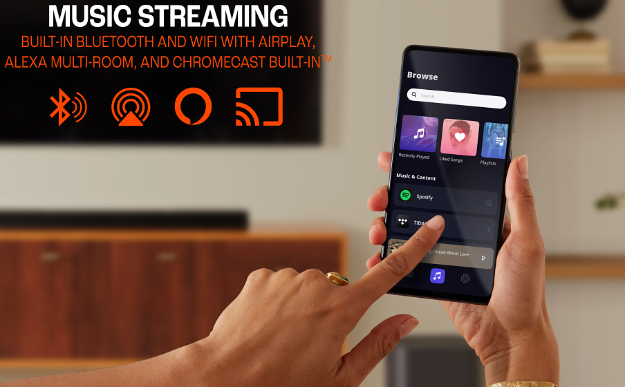 BAR 1300 Integrierte Services wie AirPlay, Alexa Multi-Room Music (MRM) und Chromecast Built-in&trade; - Image
