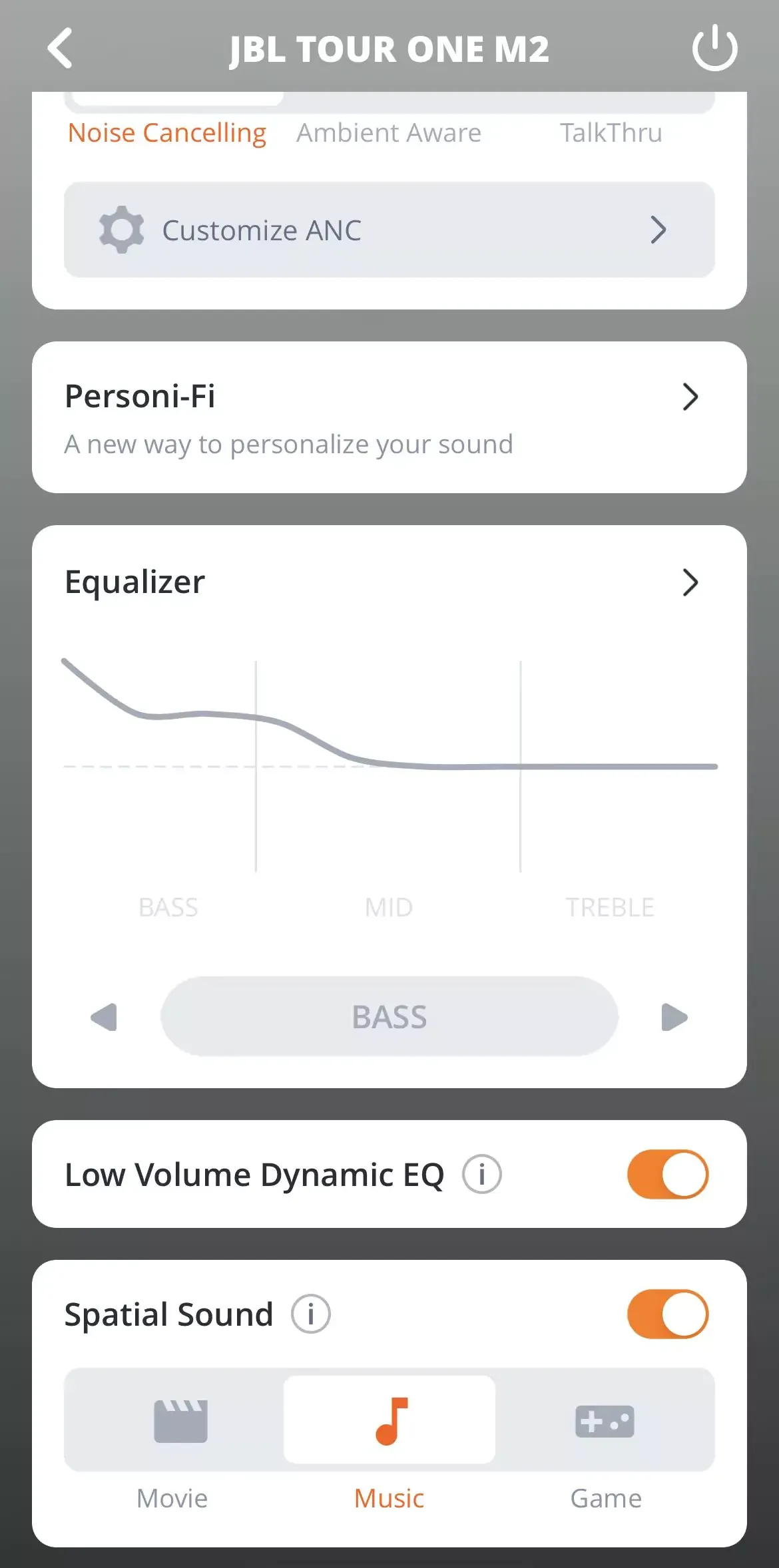 Dynamischer EQ bei niedriger Lautstärke